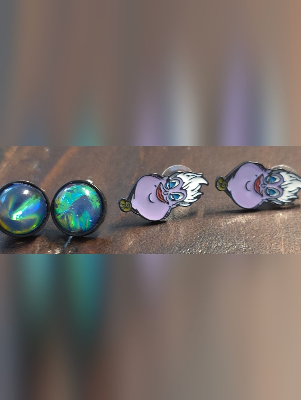 VINTAGE DISNEY EARRINGS MELIFICENT AND URSULA
